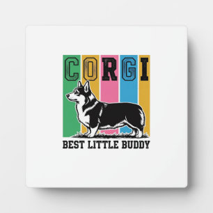 Plaque Photo Chemise Corgi Love Gravure Vintage Silhouette de C