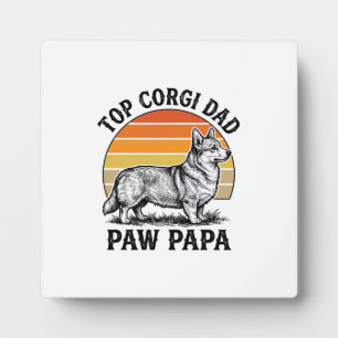 Plaque Photo Chemise Corgi Papa Vintage Sunset Chien Papa Cadea