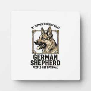 Plaque Photo Chemise de Berger Allemand pour les Amoureux de Ch
