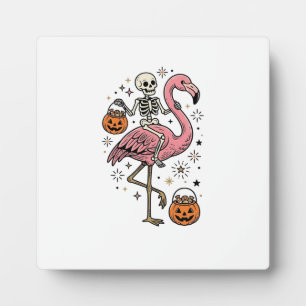 Plaque Photo Chemise de bonbons d'Halloween de flamant rose che