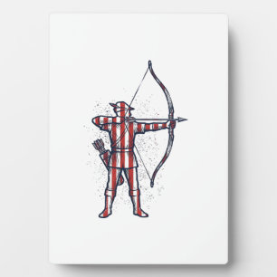 Plaque Photo Chemise de chasse à l'arc du drapeau américain Vin