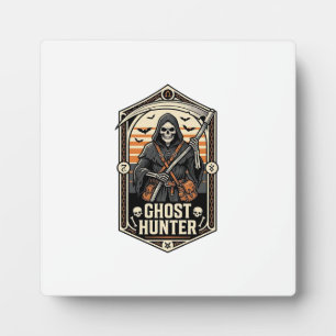 Plaque Photo Chemise de chasseur de fantômes design Halloween R