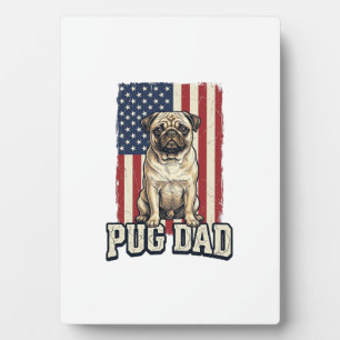 Plaque Photo Chemise de chien avec gravure vintage patriotique