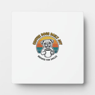 Plaque Photo Chemise de chien de café Design de mug de chiot gr