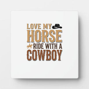 Plaque Photo Chemise de citation de cheval et de cow-boy occide