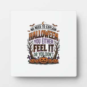 Plaque Photo Chemise de citation Halloween Citrouille Chauve-so