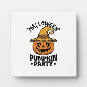 Plaque Photo Chemise de citrouille d'Halloween Chapeau de sorci