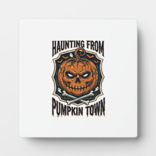 Plaque Photo Chemise de citrouille d'Halloween Vintage Jack O L