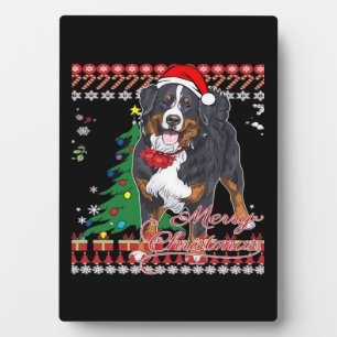 Plaque Photo Chemise de Noël laide pour chien de montagne berno