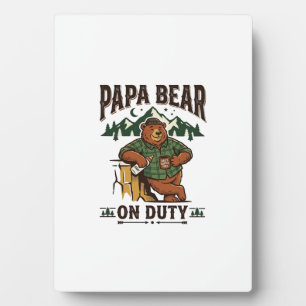 Plaque Photo Chemise de papa ours en service pour la fête des p