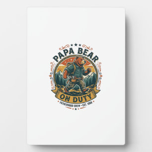 Plaque Photo Chemise de papa ours en service pour la fête des p