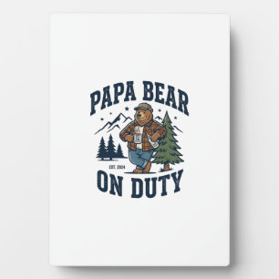 Plaque Photo Chemise de papa ours en service pour la fête des p