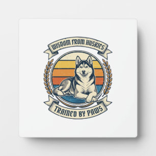 Plaque Photo Chemise de sagesse Husky Gravure vintage Conceptio