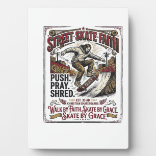Plaque Photo Chemise de skate longboard Jésus chrétien