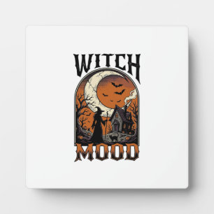 Plaque Photo Chemise de sorcière Halloween Design de Lune Hanté