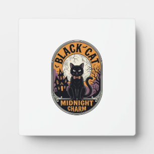 Plaque Photo Chemise Halloween Chat Noir Vintage Charme de Minu
