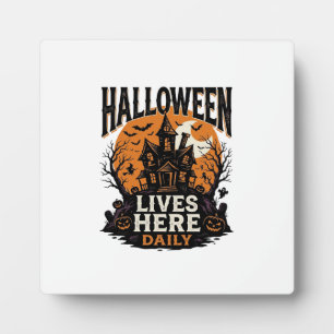 Plaque Photo Chemise Halloween Vintage Maison Hantée Quotidien