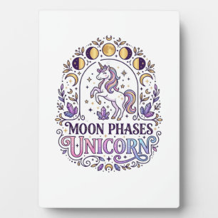 Plaque Photo Chemise Licorne Phases Lunaires Licorne Fond Blanc