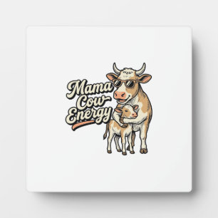 Plaque Photo Chemise Mama Cow pour les mamans de la ferme de ca