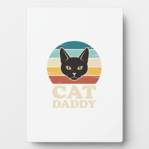 Plaque Photo Chemise Rétro Crépuscule Chat Noir Vintage Cat Dad
