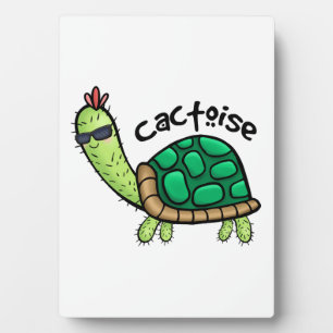 PLAQUE PHOTO CHEMISE T POUR ENFANT CACTOISE DRÔLE CACTUS TORTUE