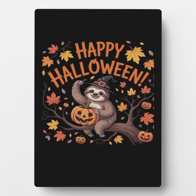Plaque Photo Chemise T-Shirt de la fête d'Halloween de Sloth (Devant)