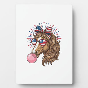 Plaque Photo Chemise vectorielle vintage Patriotic Horse Bubble
