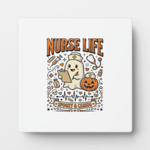 Plaque Photo Chemise vintage citrouille fantôme Halloween Nurse