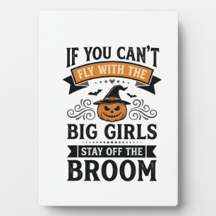Plaque Photo Chemise vintage drôle balai grande fille Halloween