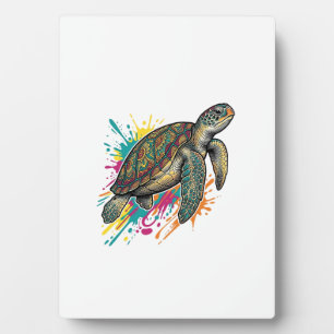 Plaque Photo Chemise Vintage Gravure Tortue de Mer Couleur Spla