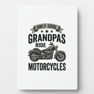 Plaque Photo Chemises de grand-pères cool pilotent des motos Vi