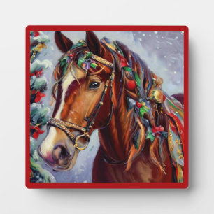 Plaque Photo Cheval de Noël 2