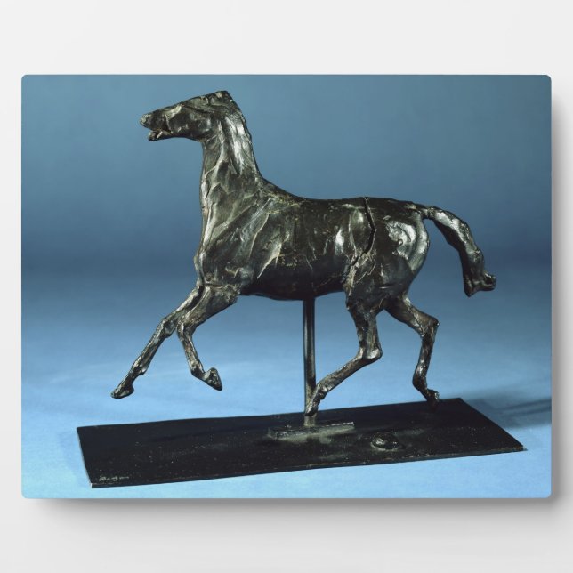 Plaque Photo Cheval de Trot (bronze) (Devant)