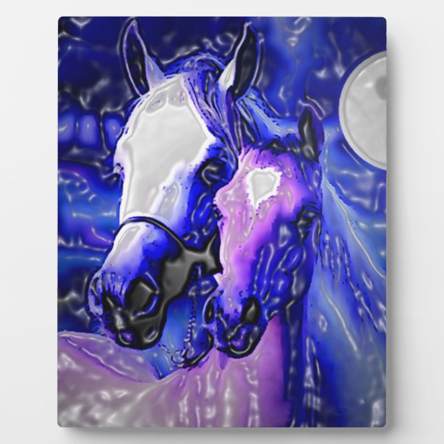 Plaque Photo Chevaux en amour (Devant)