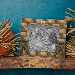 Plaque Photo Chevaux Et Balles De Poil Ajoutez Votre Photo Pers