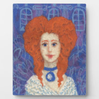 Cheveux rouges, fille gingembre rococo fibre art b