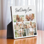 Plaque Photo  Chic Best Daddy Ever Father's Day 6 Photo Collage<br><div class="desc">Celebrate Fathers Day with this chic 6 photo collage plaque featuring the message Best Daddy Ever. This modern and stylish wood plaque is designed to showcase six of your favorite moments together, creating a personalized keepsake he will treasure. Printed on smooth, high-quality wood, it is perfect for displaying on a...</div>