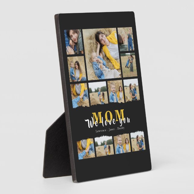 Plaque Photo Chic Black grand-mère Maman photo collage mère jou (Côté)
