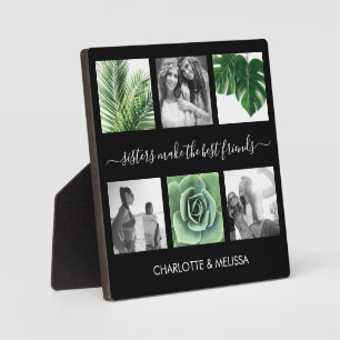Plaque Photo Chic soeurs noir photo collage