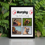 Plaque Photo Chien 4 personnaliser photo collage<br><div class="desc">Célébrez votre meilleur ami avec un Collage Photo personnalisé. Quand vous avez tant de souvenirs et de photos amusants, une seule photo ne suffit pas. Cette plaque a 4 photos, une citation, et vous pouvez personnaliser le nom de votre animal de compagnie. Vous pouvez également modifier la couleur de l'empreinte...</div>