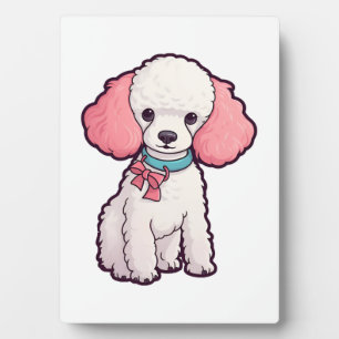 Plaque Photo Chien Caniche Super Mignon
