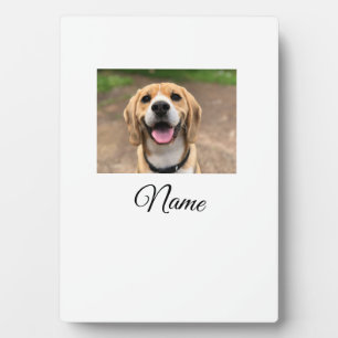 Plaque Photo Chien chat photo ajouter le nom de l'animal de com