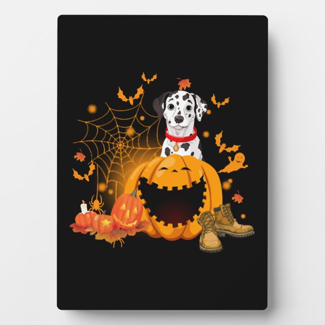 Plaque Photo Chien dalmate Halloween Chien dalmate Halloween (Devant)