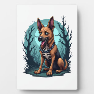 Plaque Photo Chien de berger squelette