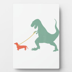 Plaque Photo Chien de chien Dinosaur Funny Wiener Dog