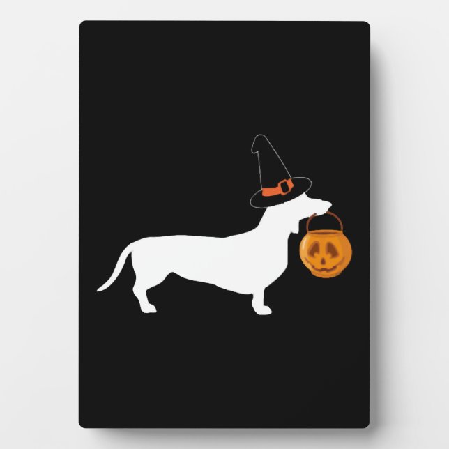 Plaque Photo (Chien de chien Halloween) (Devant)