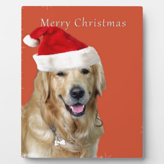 Plaque Photo Chien de Noël (Devant)