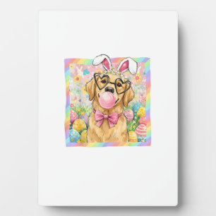 Plaque Photo Chien de Pâques Oreille de Lapin Drôle Golden Retr