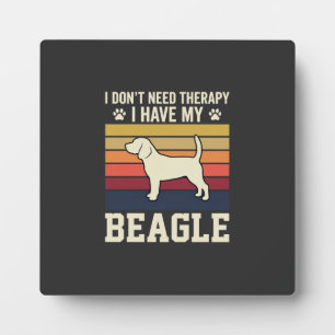 Plaque Photo Chien de thérapie rétro Beagle vintage