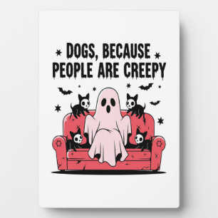 Plaque Photo Chien d'Halloween effrayant Spooky Ghost Png 2